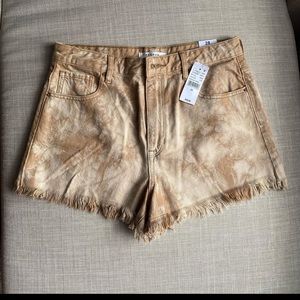 Tan fringe shorts never worn